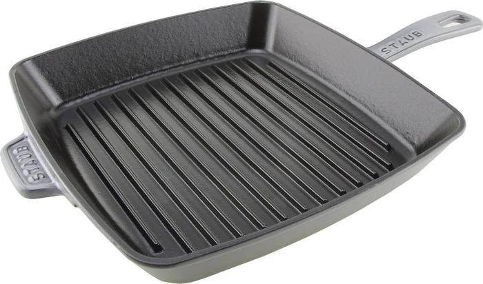 Zwilling Staub Amerikanische Grillpfanne quadratisch 26x26cm grau
