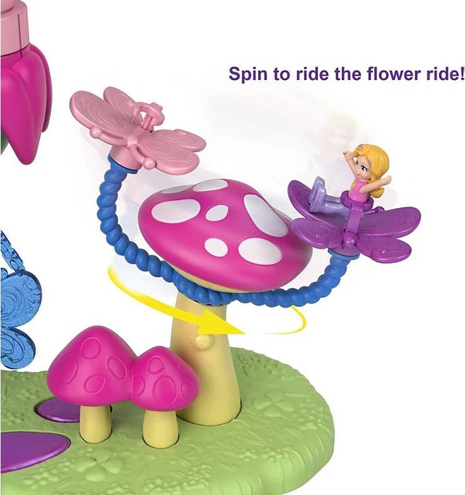 Mattel Polly Pocket - Regenbogen-Einhornspaß Feenflug