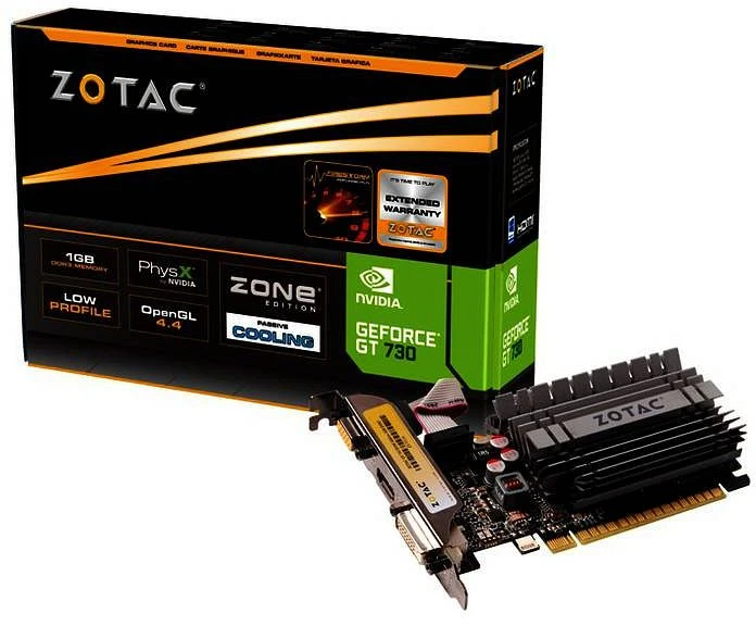 Zotac GeForce GT 730, 1GB DDR3, VGA, DVI, HDMI