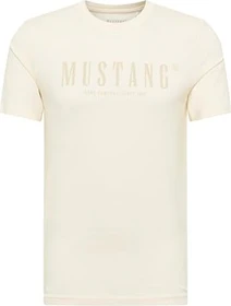 Mustang Austin mit Label-Print T-Shirt kurzarm off white (Herren)