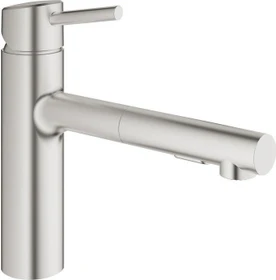 Grohe Concetto mittelhoher Auslauf Mousseurbrause supersteel