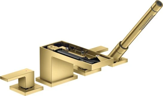 Hansgrohe Axor MyEdition 4-Loch Wannenkombination ohne Platte polished goldoptik
