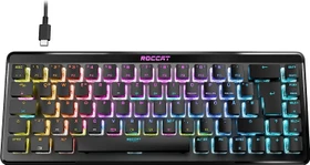 Roccat Vulcan II Mini Air, LEDs RGB, schwarz, TITAN II OPTICAL BROWN, USB/Bluetooth, DE (ROC-27-010)
