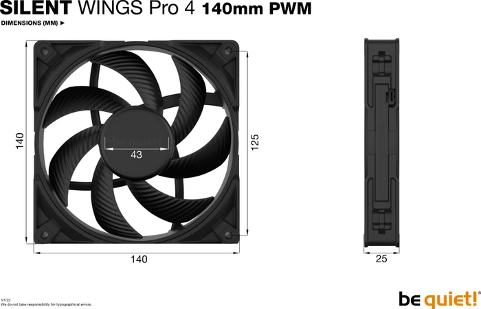 be quiet! Silent Wings Pro 4 PWM, 140mm