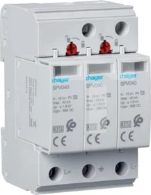 Hager Überspannungsableiter T2 3P 40kA Photovoltaic