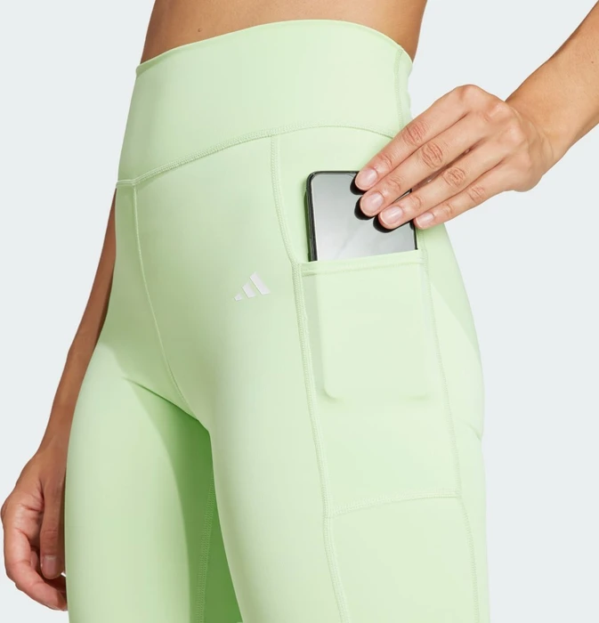 adidas Optime Full-Length Hose lang semi green spark (Damen)