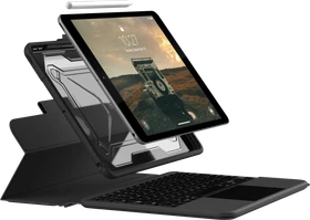 UAG Rugged Bluetooth Keyboard with Trackpad für iPad 7/iPad 8/iPad 9, schwarz, DE