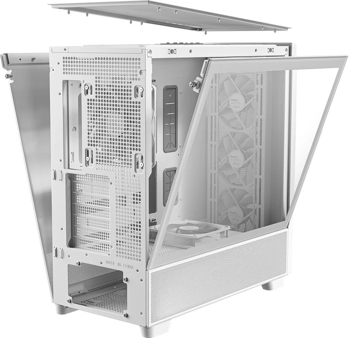 Antec Flux, weiß/braun, Glasfenster