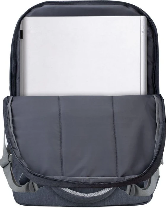 RivaCase Prater anti-theft Laptop Rucksack 17.3", Dark Grey