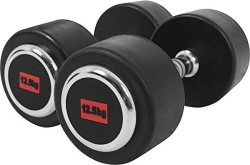 Gorilla Sports Profi Gummi Kurzhantel 25kg