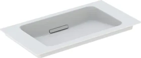 Geberit ONE Möbelwaschtisch Abgang horizontal, verkürzte Ausladung 75cm, weiß glänzend (Blende)