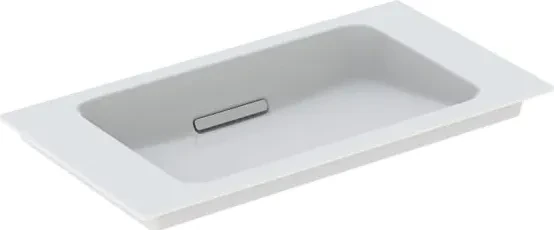 Geberit ONE Möbelwaschtisch Abgang horizontal, verkürzte Ausladung 75cm, weiß glänzend (Blende)