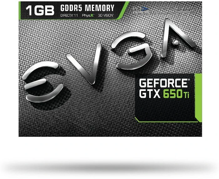 EVGA GeForce GTX 650 Ti, 1GB GDDR5, 2x DVI, Mini HDMI