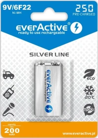everActive Silver Line 9V-Block NiMH 250mAh