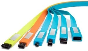LaCie Flat Cables USB 2.0 Kabel A/Mini-B, 1.2m
