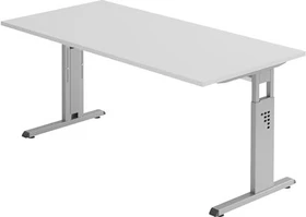 Hammerbacher Ergonomic O-Serie OS16/5 Schreibtisch 160x80cm grau/silber