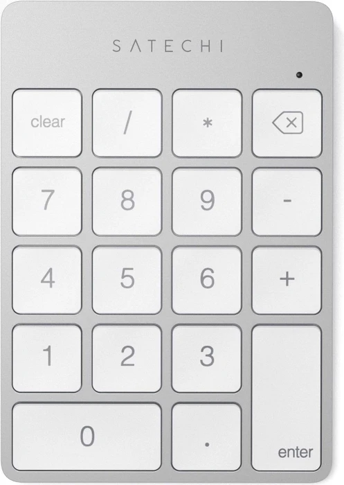 Satechi Aluminum Slim Wireless Keypad (USB-C), Silver, Bluetooth