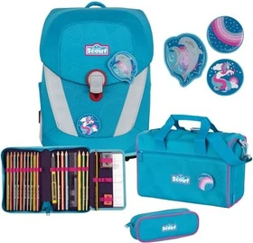 Scout Sunny II Dolphins Schultaschen-Set, 4-tlg.
