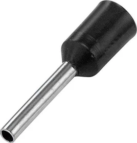 Vogt Aderendhülse 1.5 mm² Teilisoliert Schwarz 100 Stück