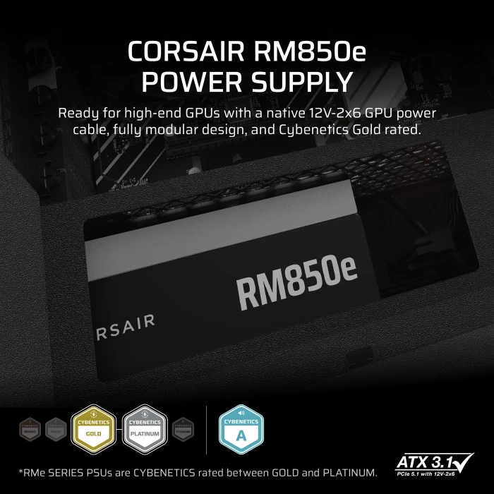 Corsair RMe Series 2025 RM850e 850W, ATX 3.1, UK-Version