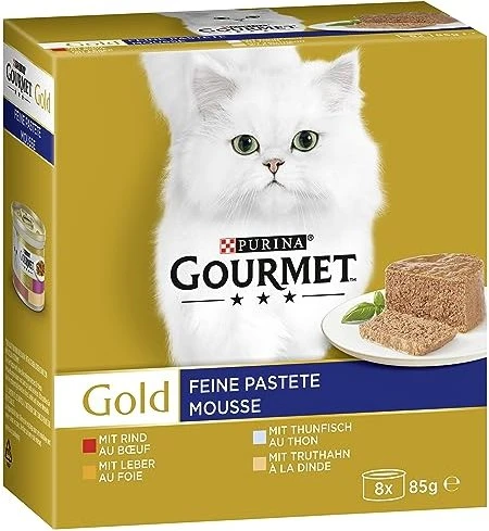 Purina Gourmet Gold Feine Pastete Multipack, 680g (8x 85g)