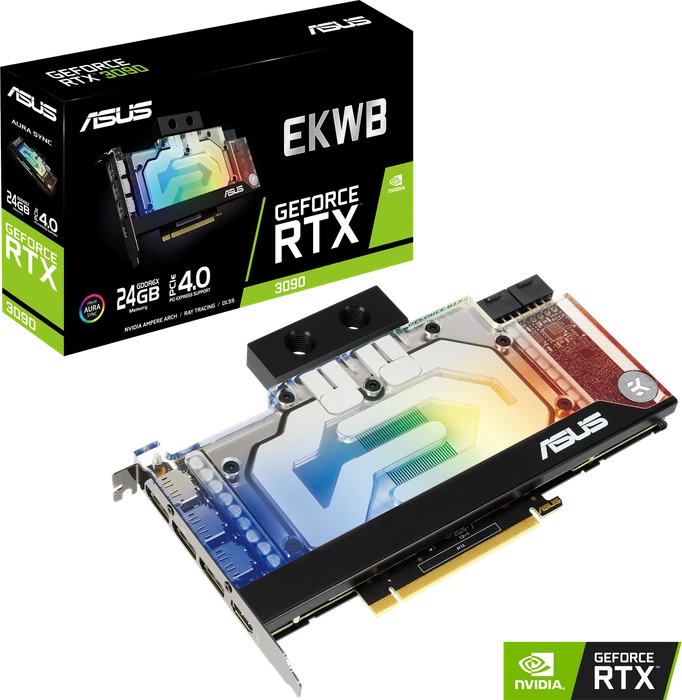 ASUS GeForce RTX 3090 EKWB, RTX3090-24G-EK, 24GB GDDR6X, HDMI, 3x DP