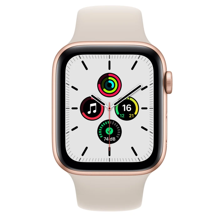 Apple Watch SE (GPS) 44mm gold mit Sportarmband Polarstern