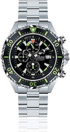 Chris Benz Depthmeter Chronograph 300m Taucheruhr kaimangrün