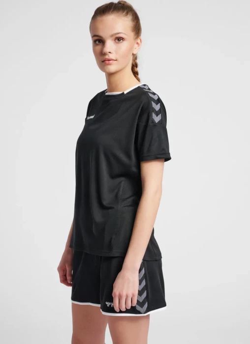 hummel Authentic Poly Jersey Funktionsshirt kurzarm schwarz/grau (Damen)