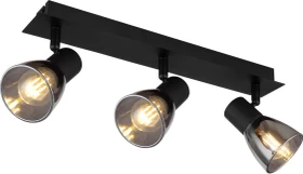 Globo Claude Spot 3-flammig schwarz