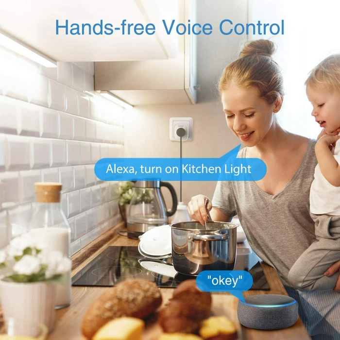Gosund SP1 Smart Wi-Fi Plug, Smart-Steckdose mit Strommessfunktion, 2er-Pack