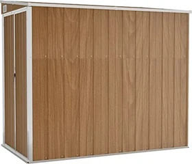 vidaXL Metall Anbau-Gerätehaus 118x194cm braun