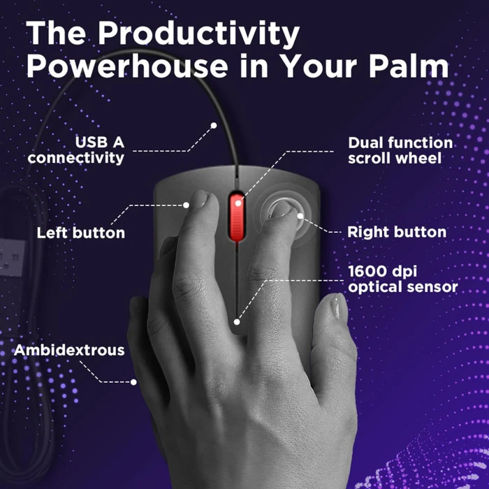 Lenovo 120 Wired Mouse, schwarz, USB