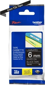 Brother TZe-315 Beschriftungsband,   6mm, weiß/schwarz
