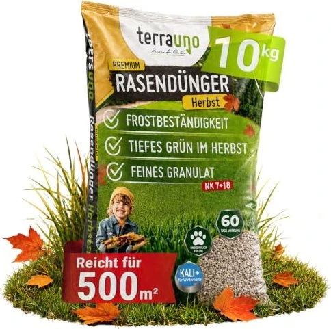 TerraUno Premium Herbst-Rasendünger, 10kg