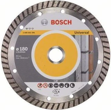 Bosch Professional Standard for Universal Turbo Diamanttrennscheibe, 180x2.5x22.23mm, 1 Stück