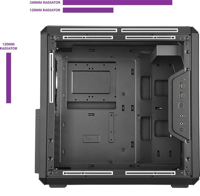 Cooler Master MasterBox Q500L, Acrylfenster