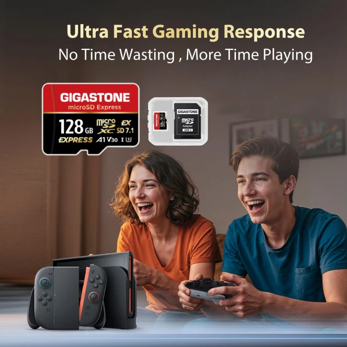 Gigastone SD7.1 R880/W500 128GB Kit inkl. USB-C Cardreader, UHS-I U3, A1, Class 10, SD Express EX I