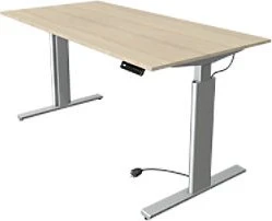 Kerkmann Move 3 elektrisch höhenverstellbarer Sitz-Steh-Schreibtisch 160x80cm Ahorn/silber
