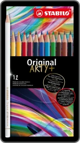 STABILO Original Arty+ Buntstift 12 Farben, Metalletui, 12er-Set