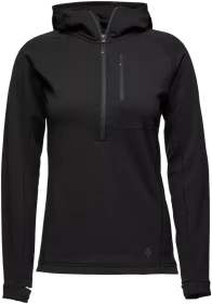 Black Diamond CoEfficient Quarter Zip Fleece Hoody Funktionsjacke schwarz (Damen)