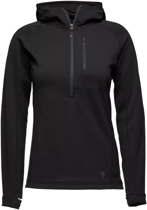 Black Diamond CoEfficient Quarter Zip Fleece Hoody Funktionsjacke schwarz (Damen)