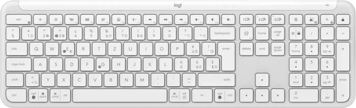 Logitech K950 Signature Slim, Off-White, Logi Bolt, USB/Bluetooth, CH