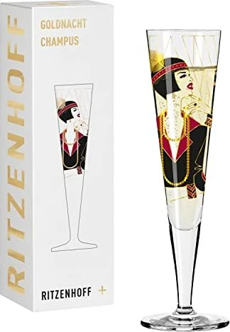 Ritzenhoff Goldnacht Champagnerglas von Samy Halim 205ml