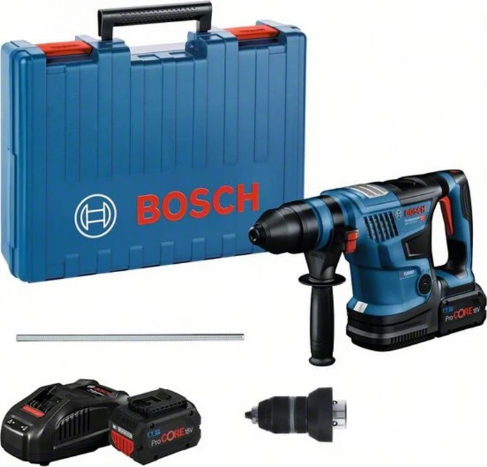 Bosch Professional GBH 18V-34 CF BITURBO Akku-Bohr-/Meißelhammer inkl. Koffer + 2 Akkus 8.0Ah
