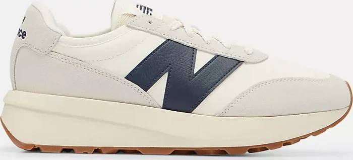 New Balance 370 sea salt/nb navy