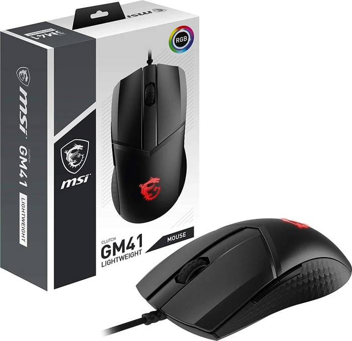MSI Clutch GM41 Lightweight Gaming Mouse schwarz, USB