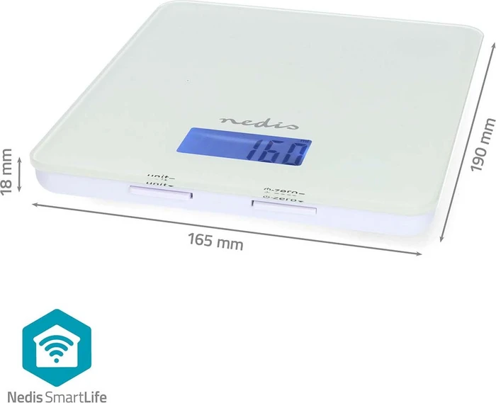 Nedis KASC800WTW digitale Küchenwaage – Bild 4 von 8