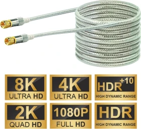 Schwaiger Koaxial Antennenkabel, 15m, 110dB, weiß (KVKHD150 531)