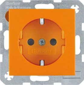 Berker S.1/B.3/B.7 Steckdose SCHUKO mit Schraub-Liftklemmen, orange matt